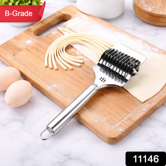 Wukusy stainless steel multi-blade dough cutter with multiple blades for precise dough slicing, B-grade quality, one piece included.