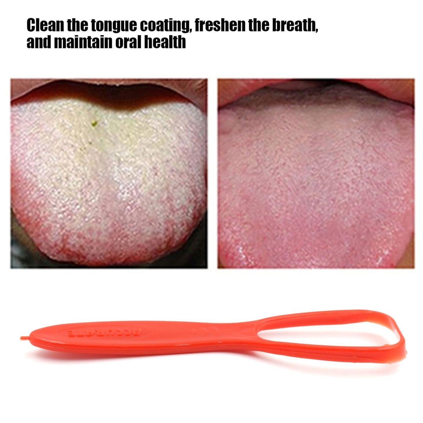 Wukusy plastic tongue cleaner for kids and adults with handle, used for fresh breath and bacteria removal to maintain oral hygiene.