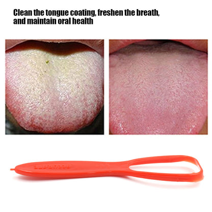 Wukusy plastic tongue cleaner for kids and adults with handle, used for fresh breath and bacteria removal to maintain oral hygiene.