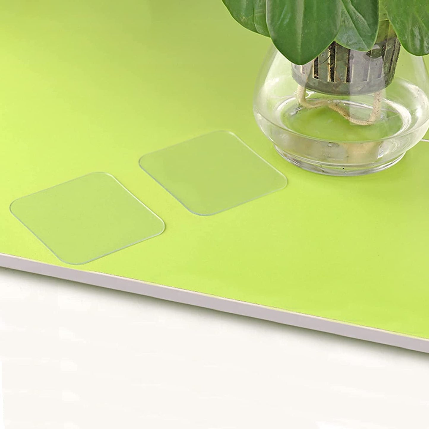 Wukusy double-sided waterproof wall tape sticker, clear nano adhesive gel for indoor use in bedroom, kitchen, or hotel walls