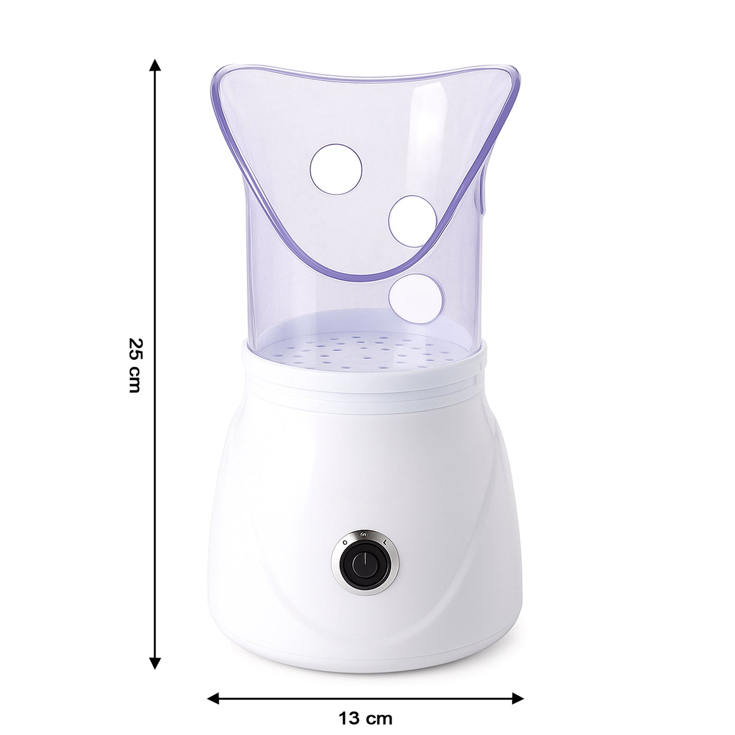 Wukusy Orbit Professional Facial Steamer 130W for health care with a sleek white design and adjustable nozzle.