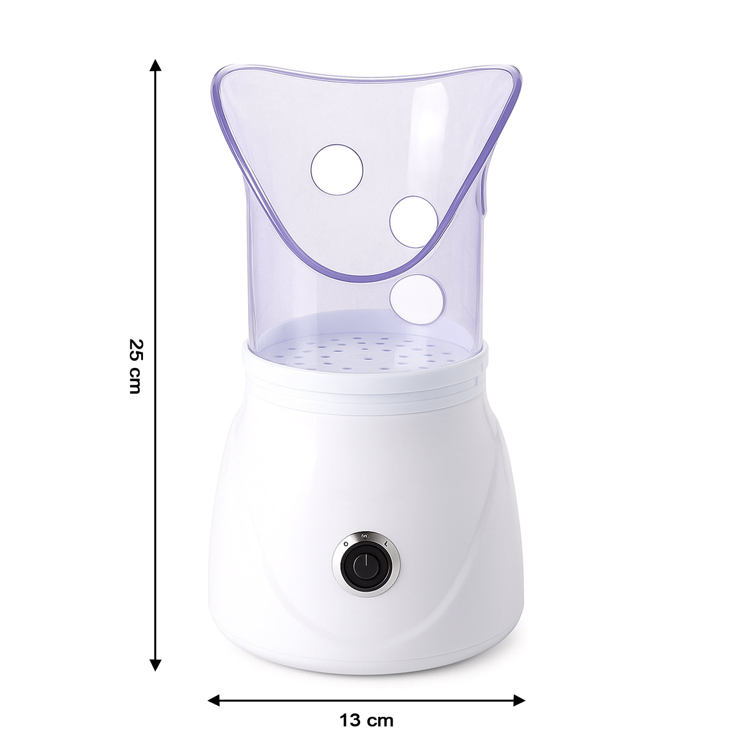 Wukusy Orbit Professional Facial Steamer 130W for health care with a sleek white design and adjustable nozzle.