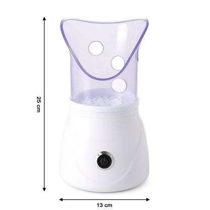 Wukusy Orbit Professional Facial Steamer 130W for health care with a sleek white design and adjustable nozzle.