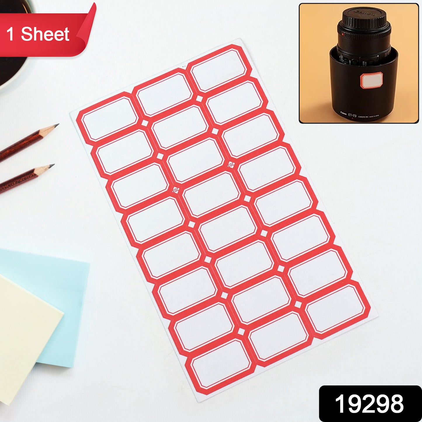 Wukusy multipurpose writable blank label sticker sheet for office use, with customizable labels on a single sheet.