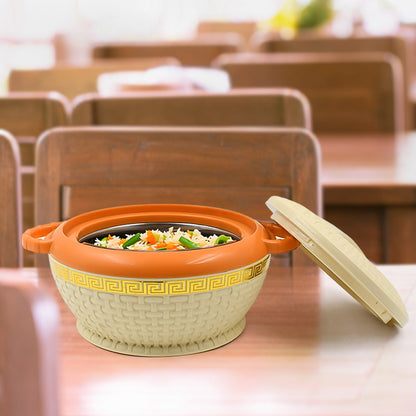 Wukusy insulated hot pot with stainless steel serving casserole and lid, 800 ml capacity, designed for keeping food warm