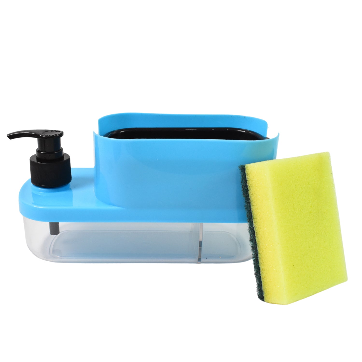 Wukusy 3-in-1 dishwashing and handwash liquid soap dispenser, sleek kitchen essential with multiple compartments for soap and hand sanitizer.