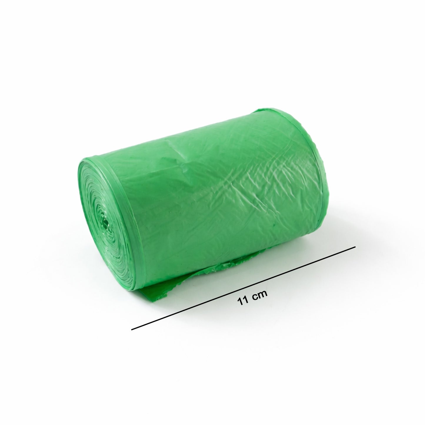Wukusy heavy duty green garbage bags roll with 50 large 50x60 cm trash bags, durable and suitable for heavy waste disposal.