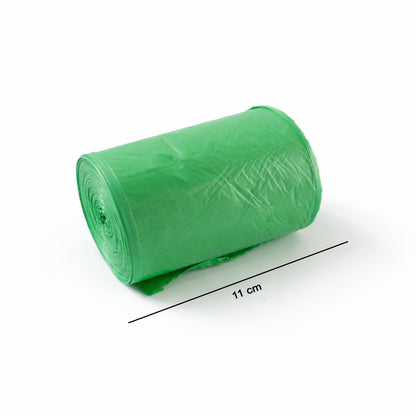 Wukusy heavy duty green garbage bags roll with 50 large 50x60 cm trash bags, durable and suitable for heavy waste disposal.