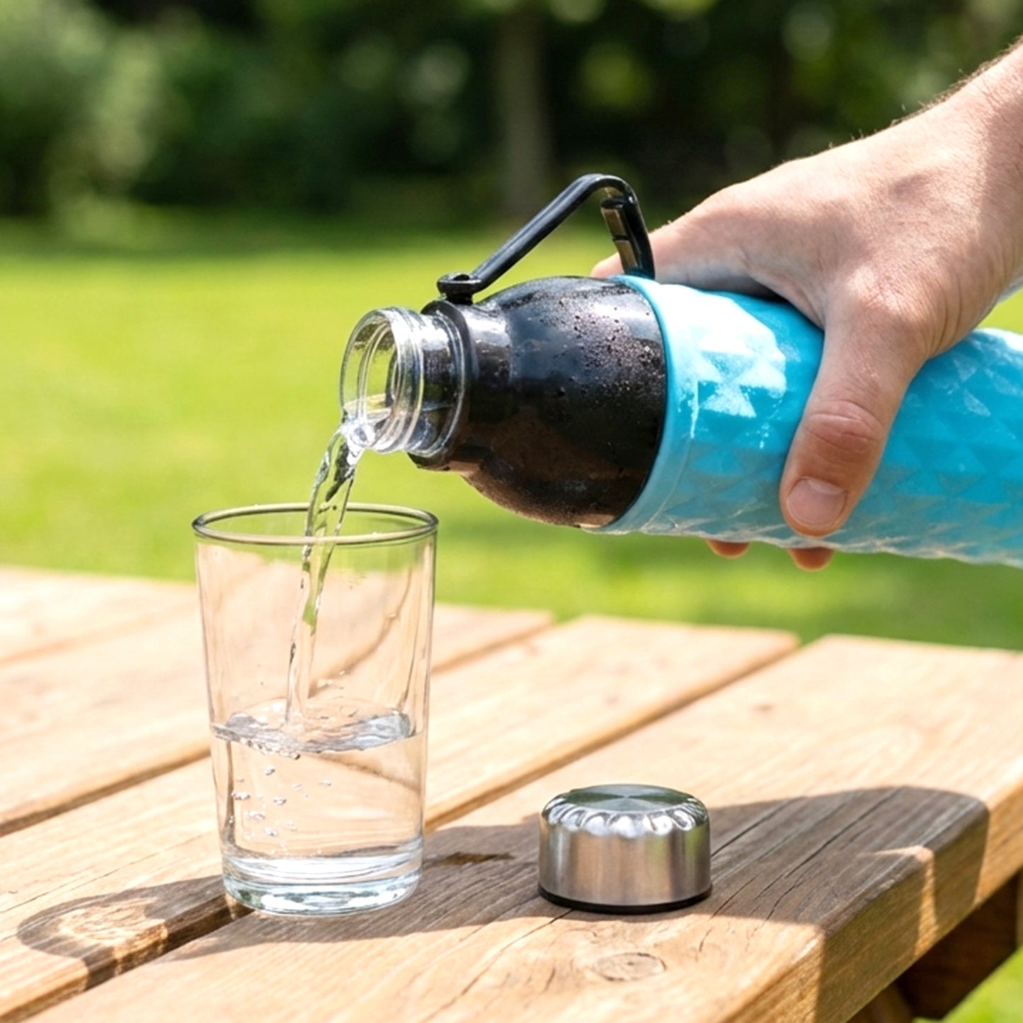 Wukusy plastic 1100ml diamond texture sports water bottle with secure lid and ergonomic design for active hydration.