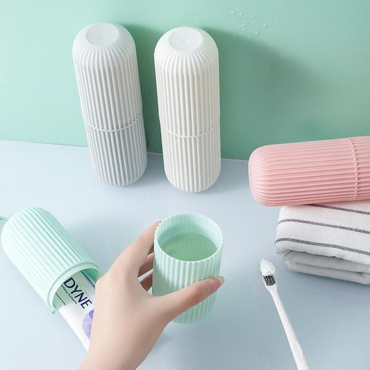 Wukusy 1355 multipurpose capsule-shaped travel storage organizer with compartments for small items and accessories.
