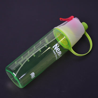Wukusy 7451 spray water bottle, 600ml BPA-free plastic sports bottle for cycling, running, yoga, and outdoor activities
