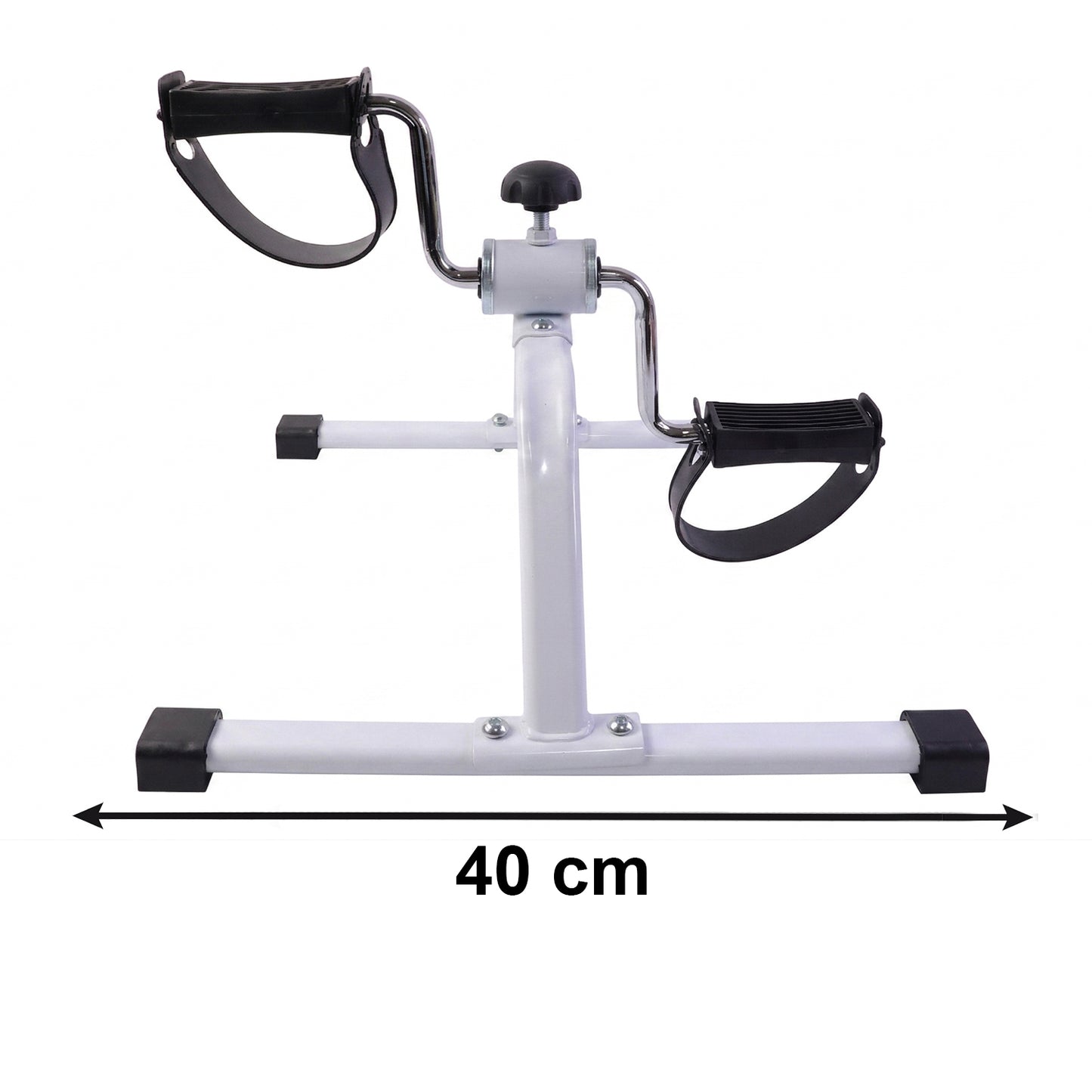 Wukusy mini pedal exerciser cycle for portable fitness, showing the compact pedal machine with adjustable resistance handles.