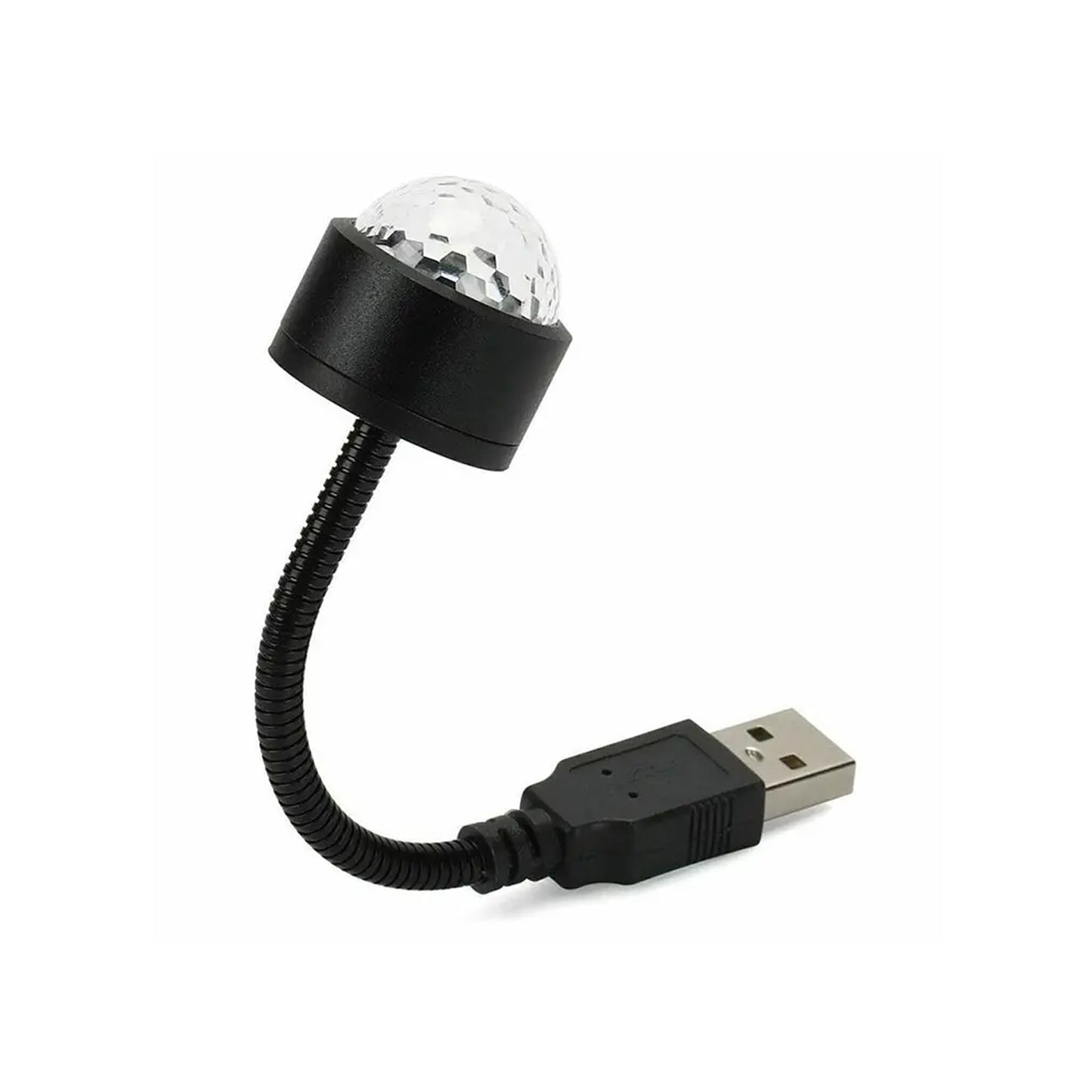 Wukusy USB star night light projector with mini disco ball, adjustable auto ceiling light for car and bedroom décor.