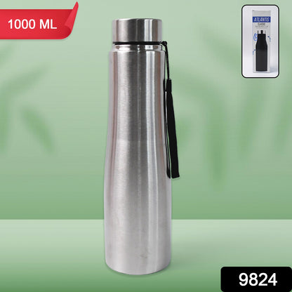 Wukusy stainless steel double wall vacuum-insulated water bottle, 1000ml, with sleek design and secure lid for hot or cold beverages