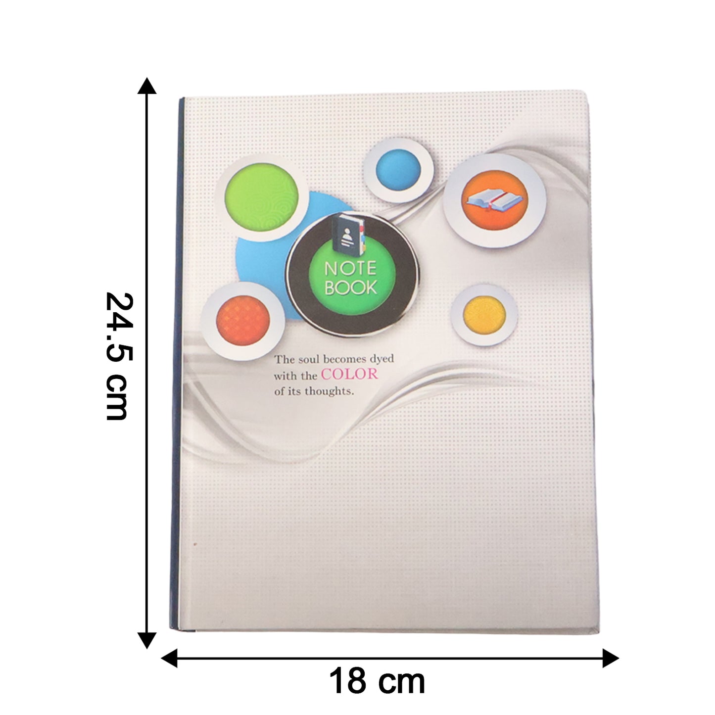 Wukusy hardbound ruled notebook with 100 pages, measuring 240x180mm, featuring a sturdy cover and lined pages for writing.