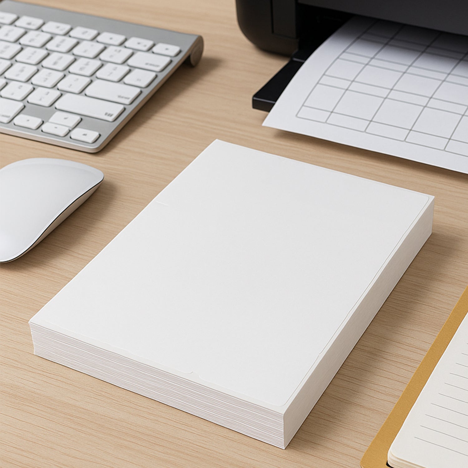 A4 size self-adhesive printable label sheets from Wukusy, 100 sheets, designed for office labeling and organization.