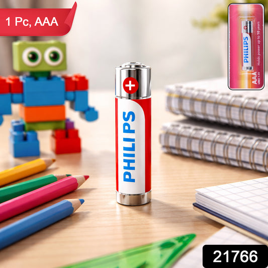 Wukusy AAA Ultra Alkaline Battery, single alkaline battery with positive and negative terminals visible.
