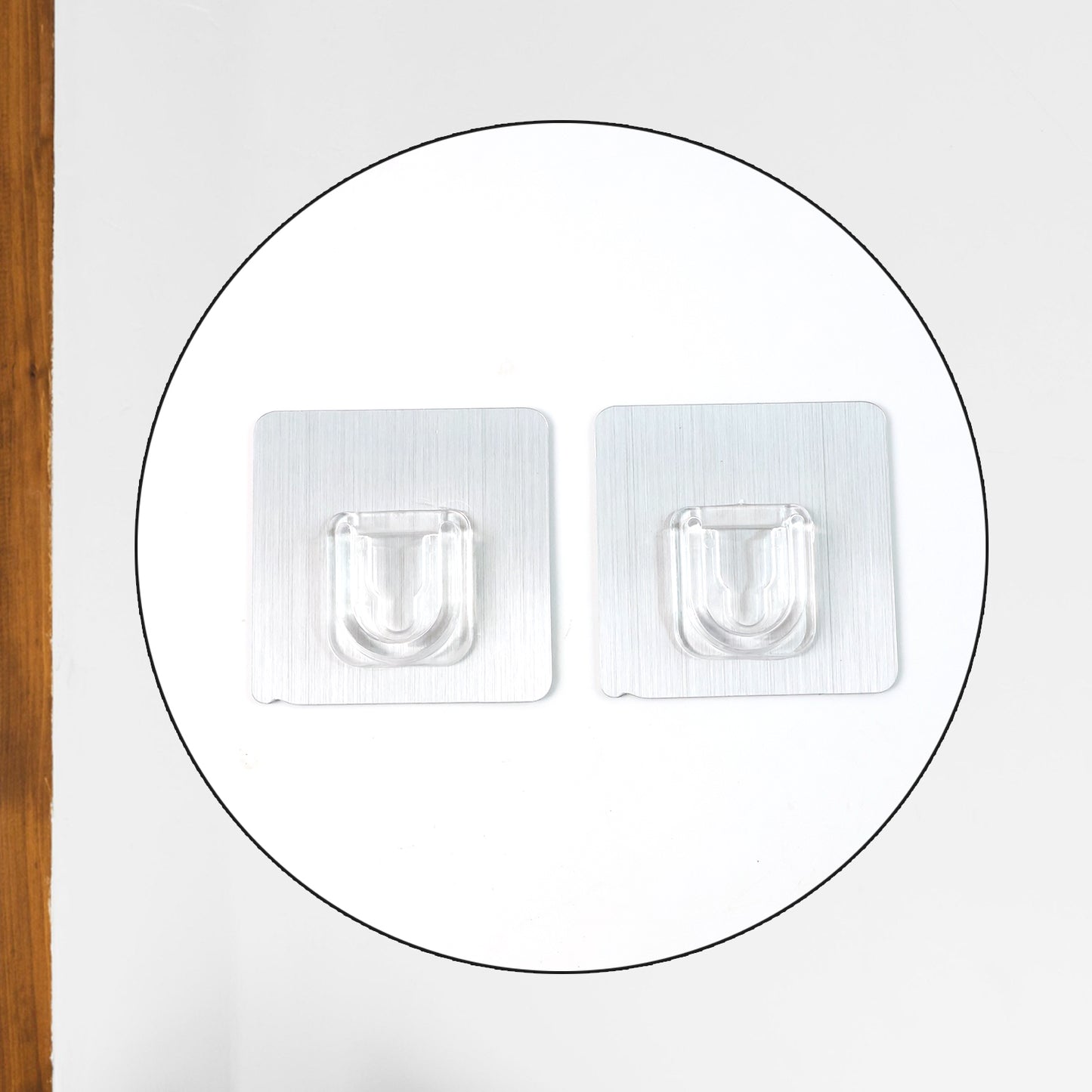 Self-adhesive towel rod by Wukusy, a convenient bathroom accessory mounted on a wall for hanging towels.