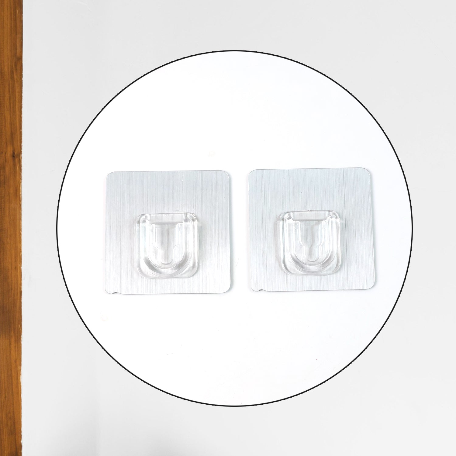Self-adhesive towel rod by Wukusy, a convenient bathroom accessory mounted on a wall for hanging towels.