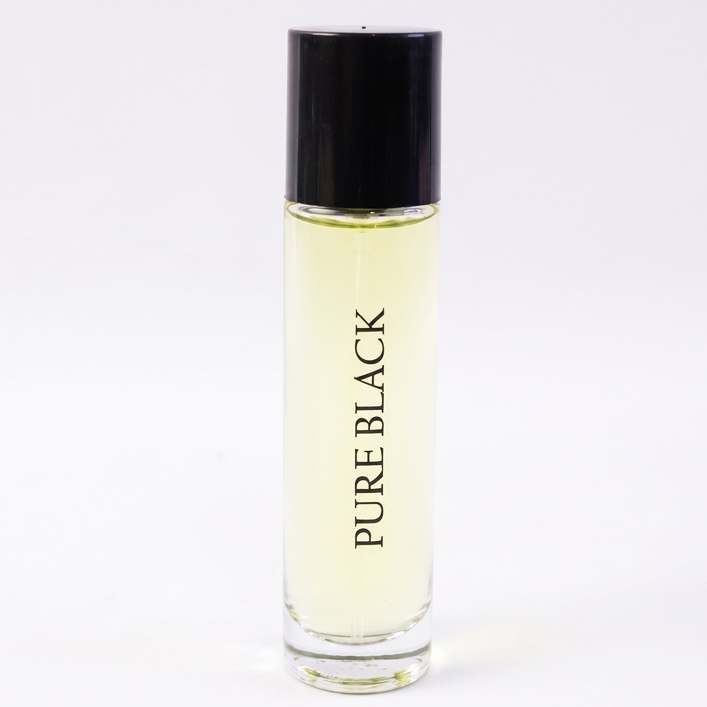 Wukusy Pure Black Eau De Parfum spray bottle, 30ml, with sleek black packaging and elegant design.