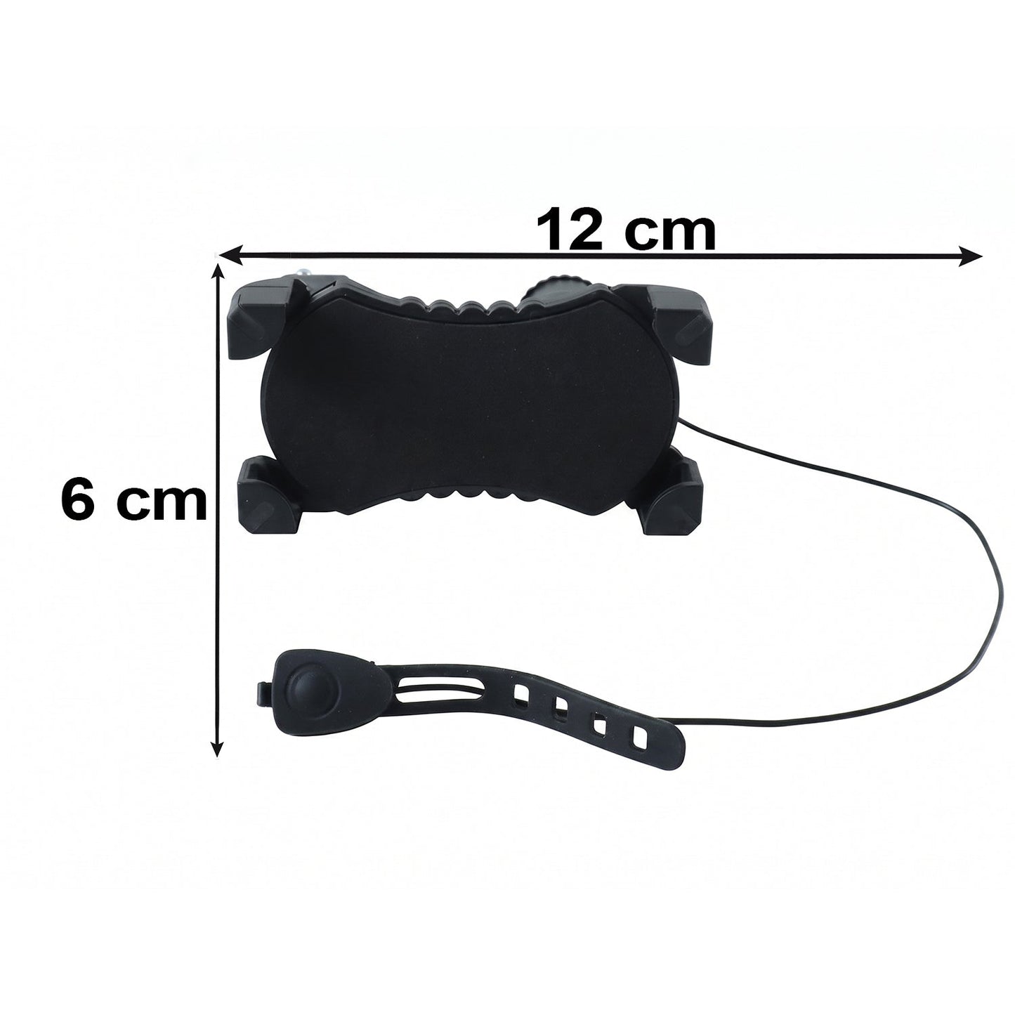 Plastic Bicycle Phone Holder With Handlebar Mount For Secure Mobile Use With Horn (1 Pc)