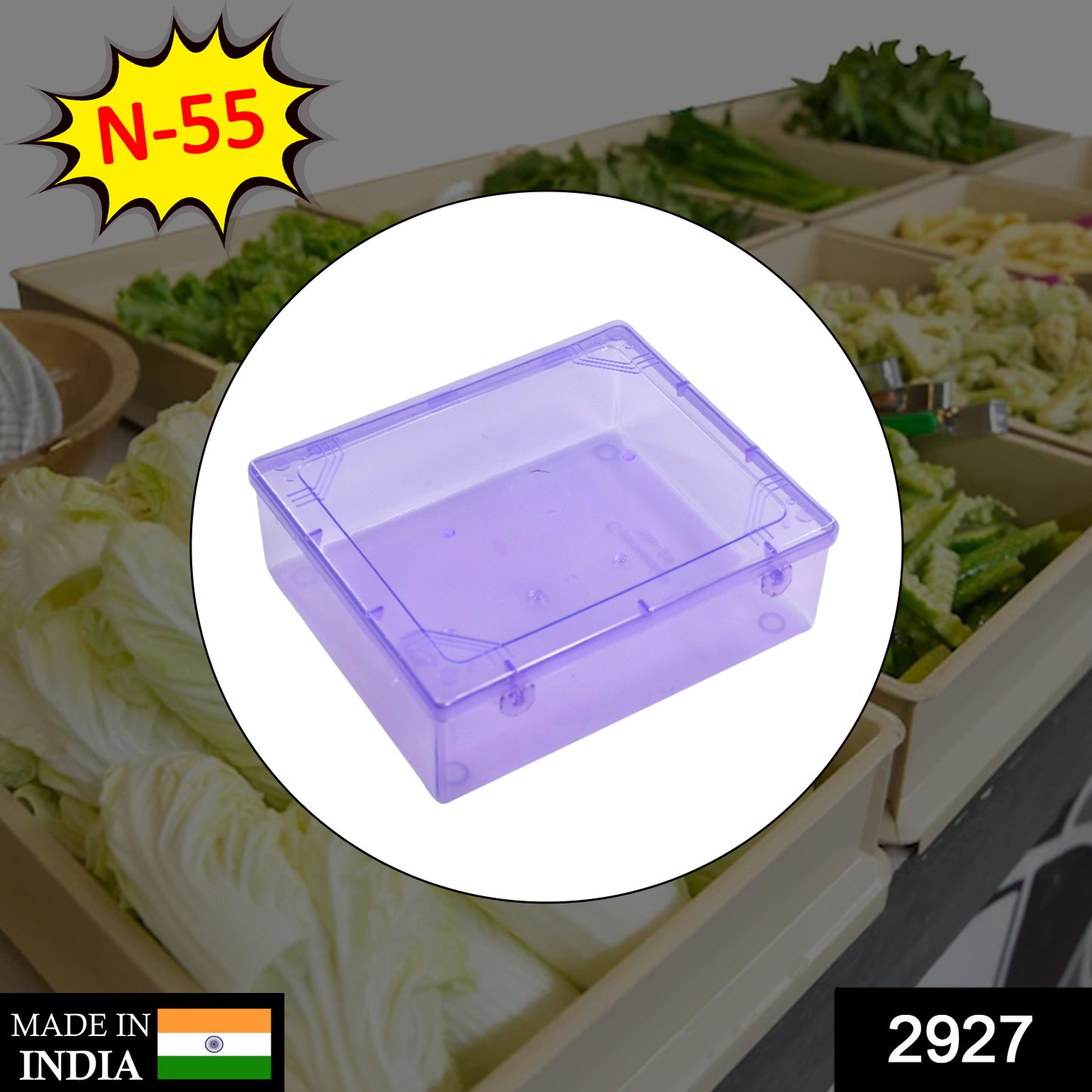 Wukusy Commander Container used for storing kitchen items, featuring a clear plastic body and secure lid for organization.