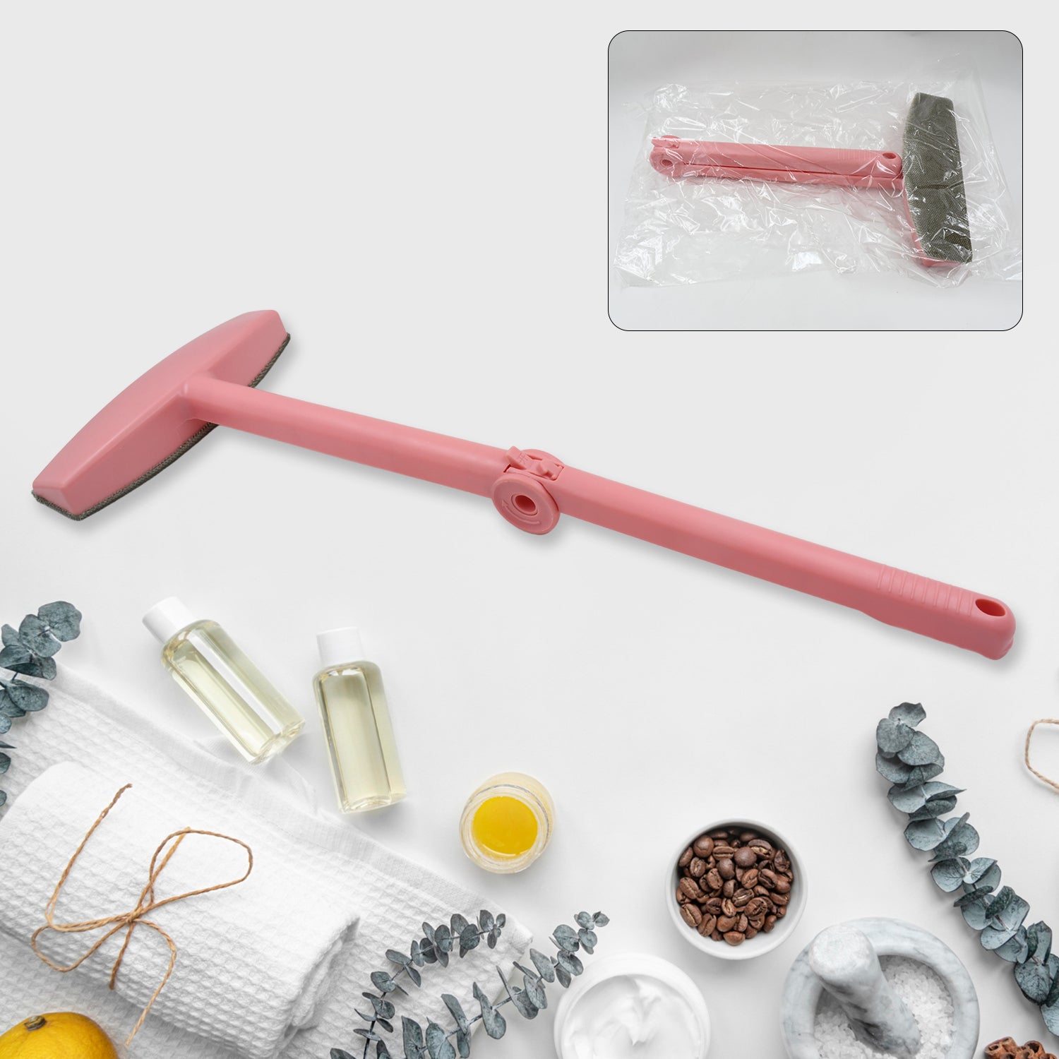 Wukusy 1687 Window Cleaner Glazed Glass Cleaner Wiper for home decor, showing a clean, streak-free glass surface with a wiper tool.