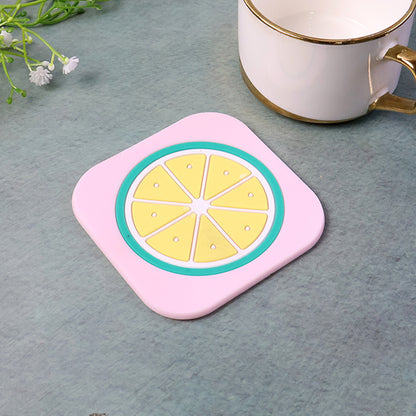 Wukusy premium silicone drink coaster with mixed design, 88 cm diameter, perfect for home and kitchen use.