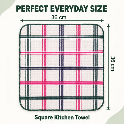 Multipurpose Dish Cleaning Cloth Set For Daily Kitchen Wiping (3 Pc 36x36 Cm)