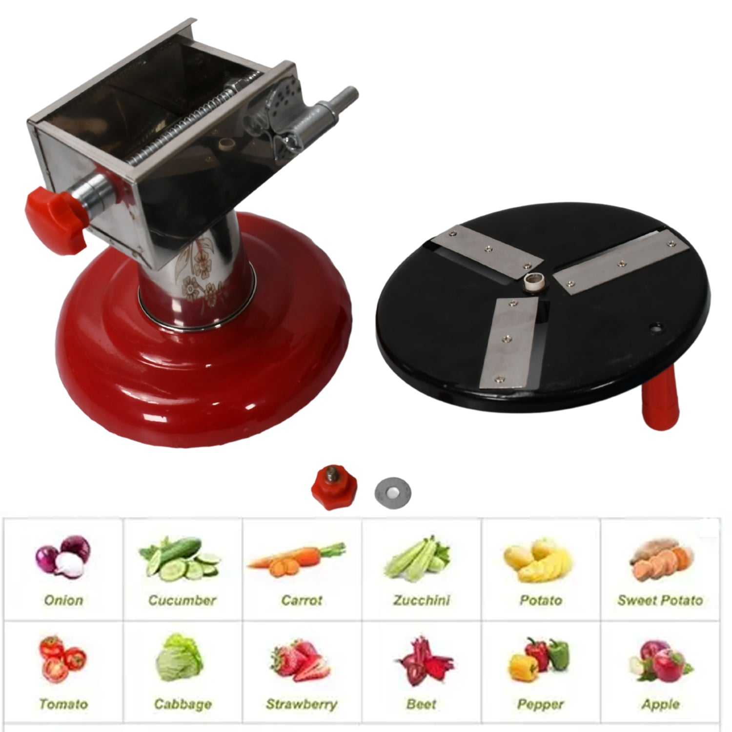 Wukusy stainless steel chips maker and vegetable slicer with iron wheel and stand, ideal for potato chips and vegetable cuttings.