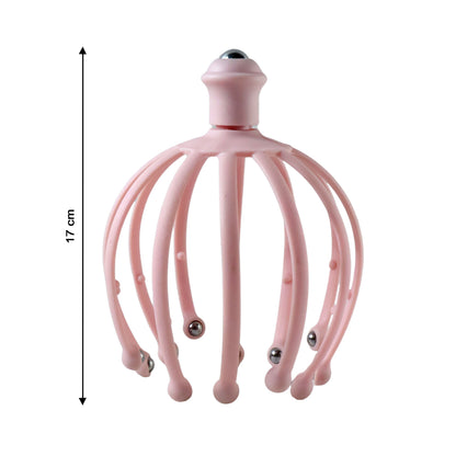 Wukusy manual scalp massager with rolling ball tips for relaxing head and scalp massage, shown in close-up image.