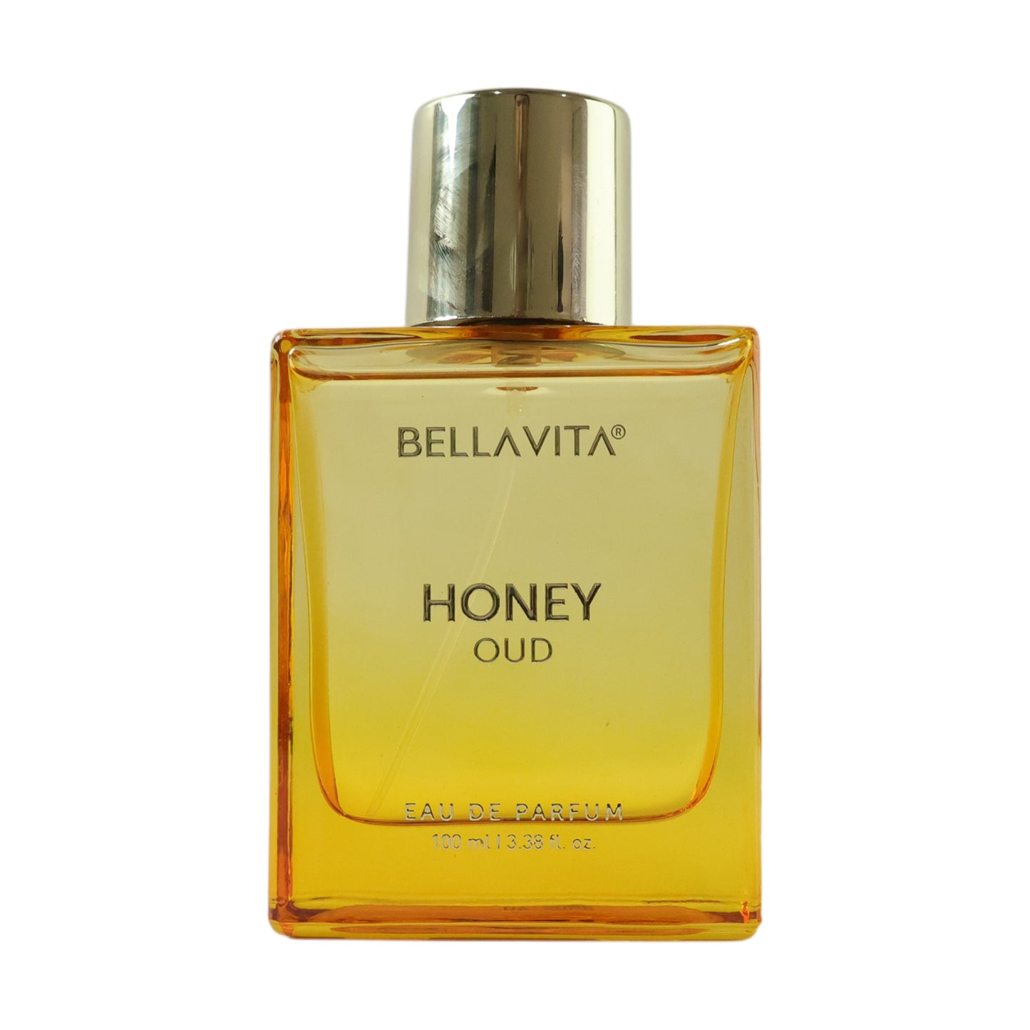 Bellavita Premium Honey Oud Perfume by Wukusy, 100ml bottle with elegant packaging and a luxurious scent.