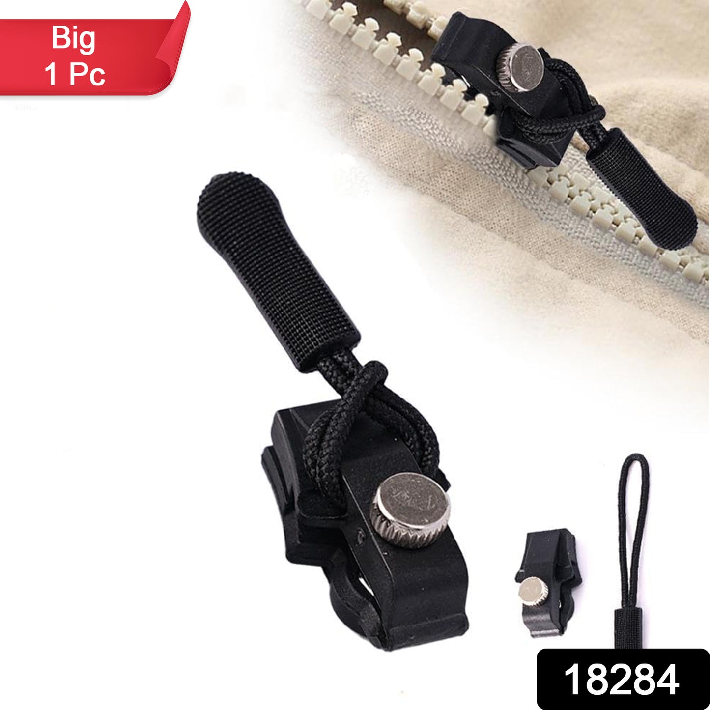 Wukusy portable universal detachable zipper slider for home improvement, large size, shown on a white background.