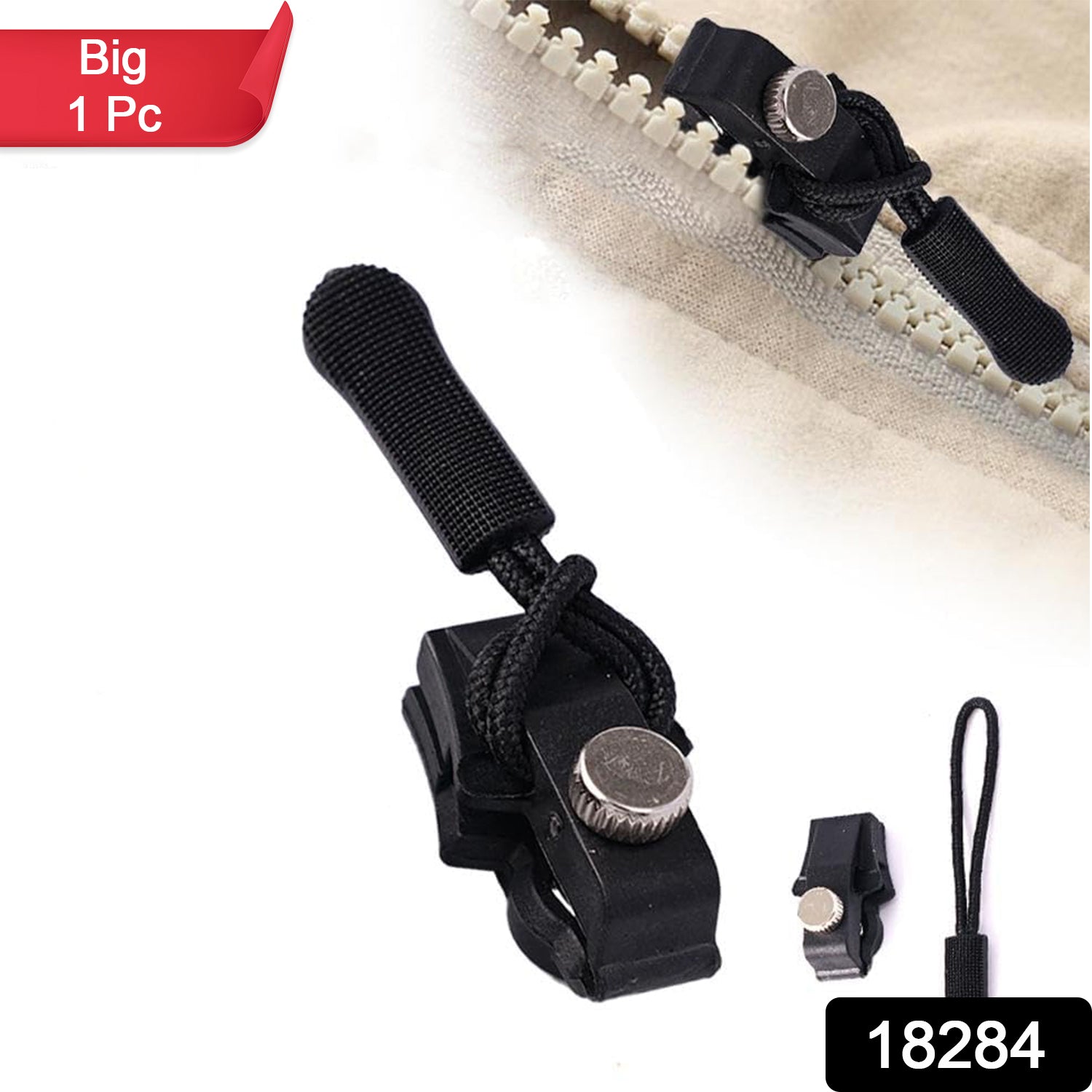 Wukusy portable universal detachable zipper slider for home improvement, large size, shown on a white background.