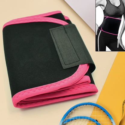 Wukusy neoprene waist support belt for abdominal training, shown in black, designed to provide core stability and support during workouts.