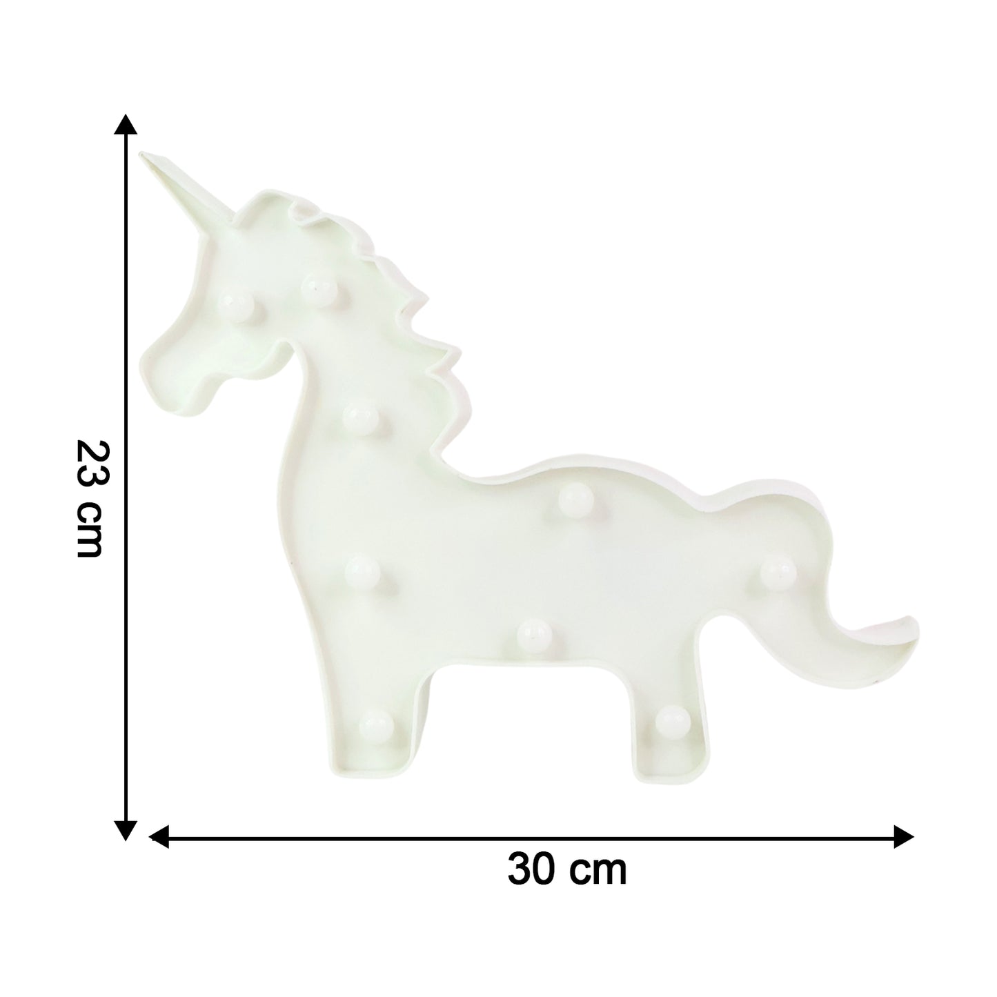 Unicorn-shaped LED night light from Wukusy, decorative home decor with soft glowing light, ideal for children's rooms or cozy spaces.
