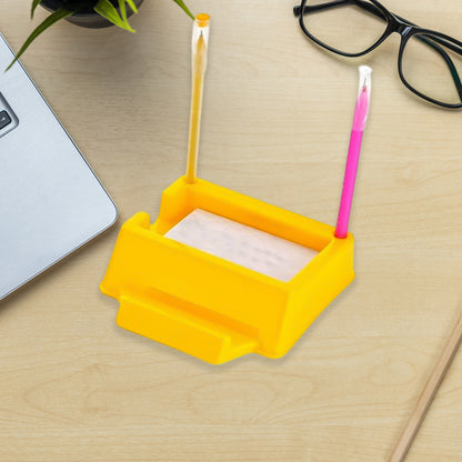 Set of four Wukusy plastic mobile phone stand holders showing different angles and compact design for hands-free use.