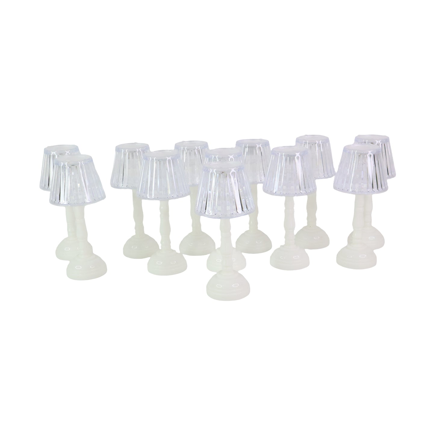 Wukusy LED crystal table lamps set of 12, elegant home decor with sparkling crystal accents and modern design.