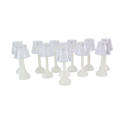 Wukusy LED crystal table lamps set of 12, elegant home decor with sparkling crystal accents and modern design.