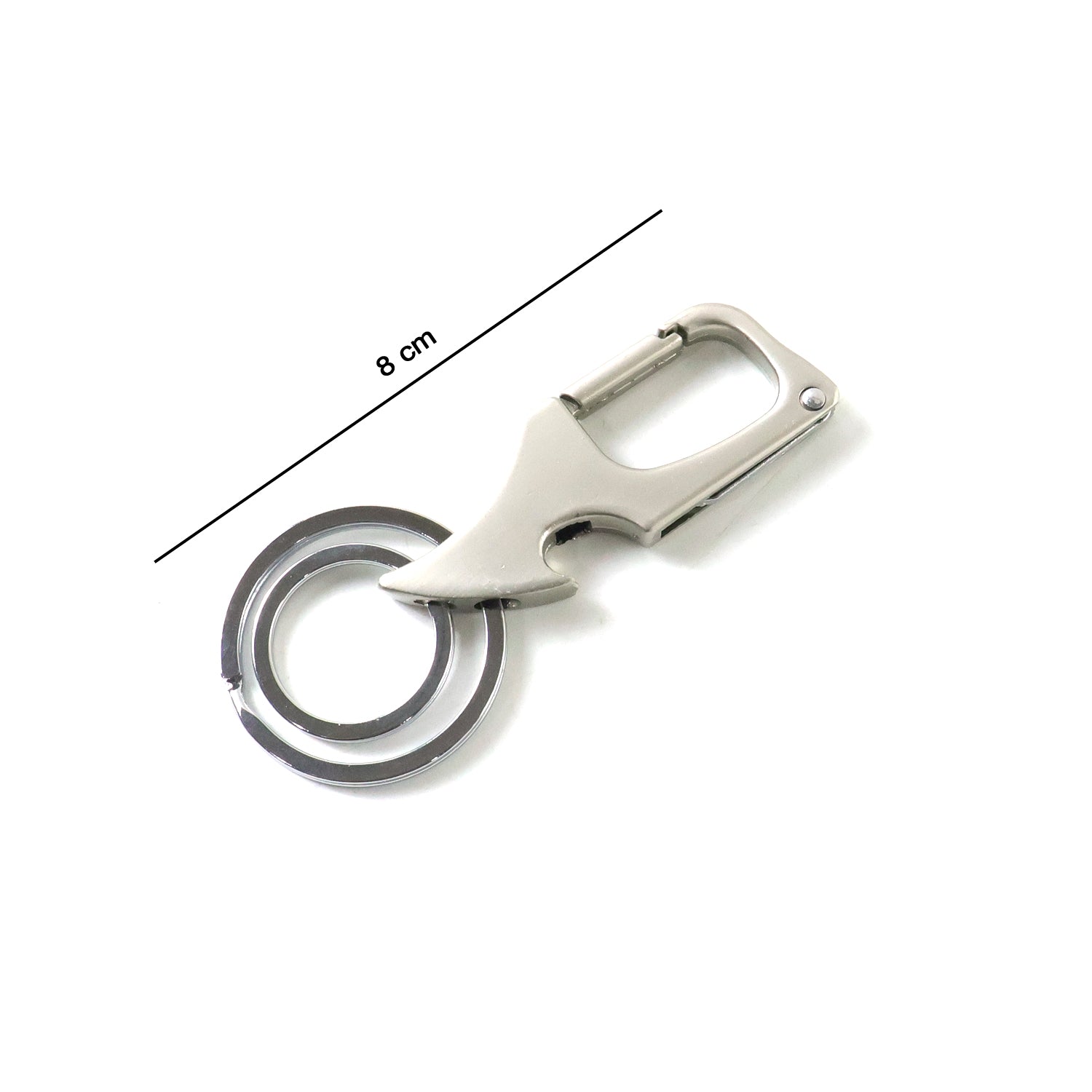 Wukusy premium heavy duty keychain with dual metal rings, durable and versatile for secure key organization