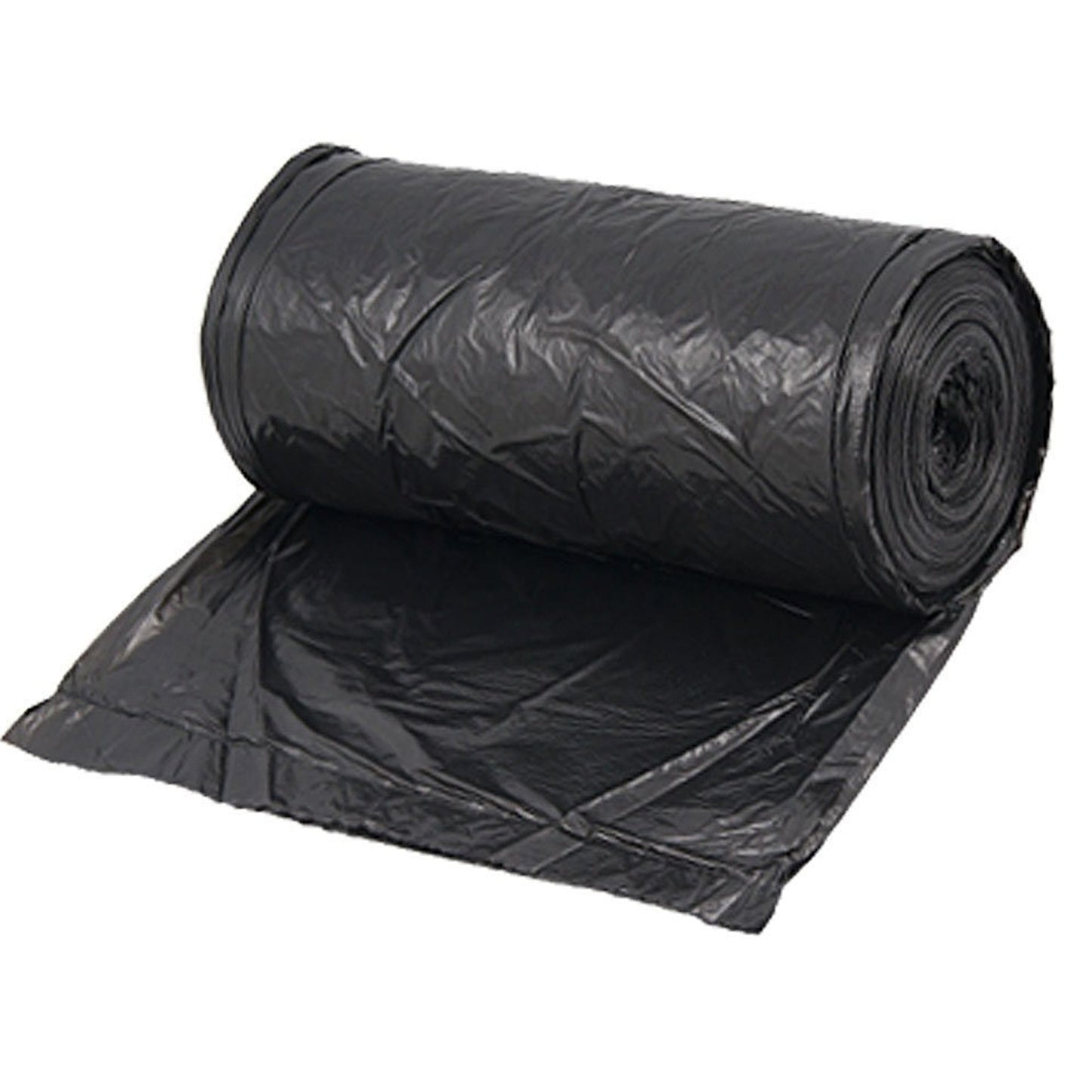 Black Wukusy garbage bag, 45x50cm dustbin trash bag, durable plastic waste bag shown in the image.