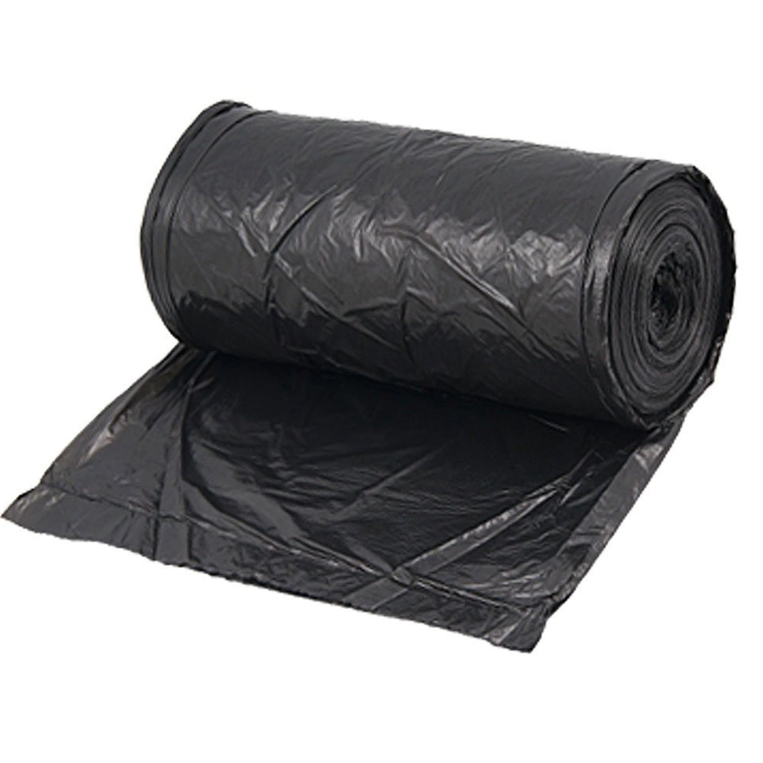 Black Wukusy garbage bag, 45x50cm dustbin trash bag, durable plastic waste bag shown in the image.