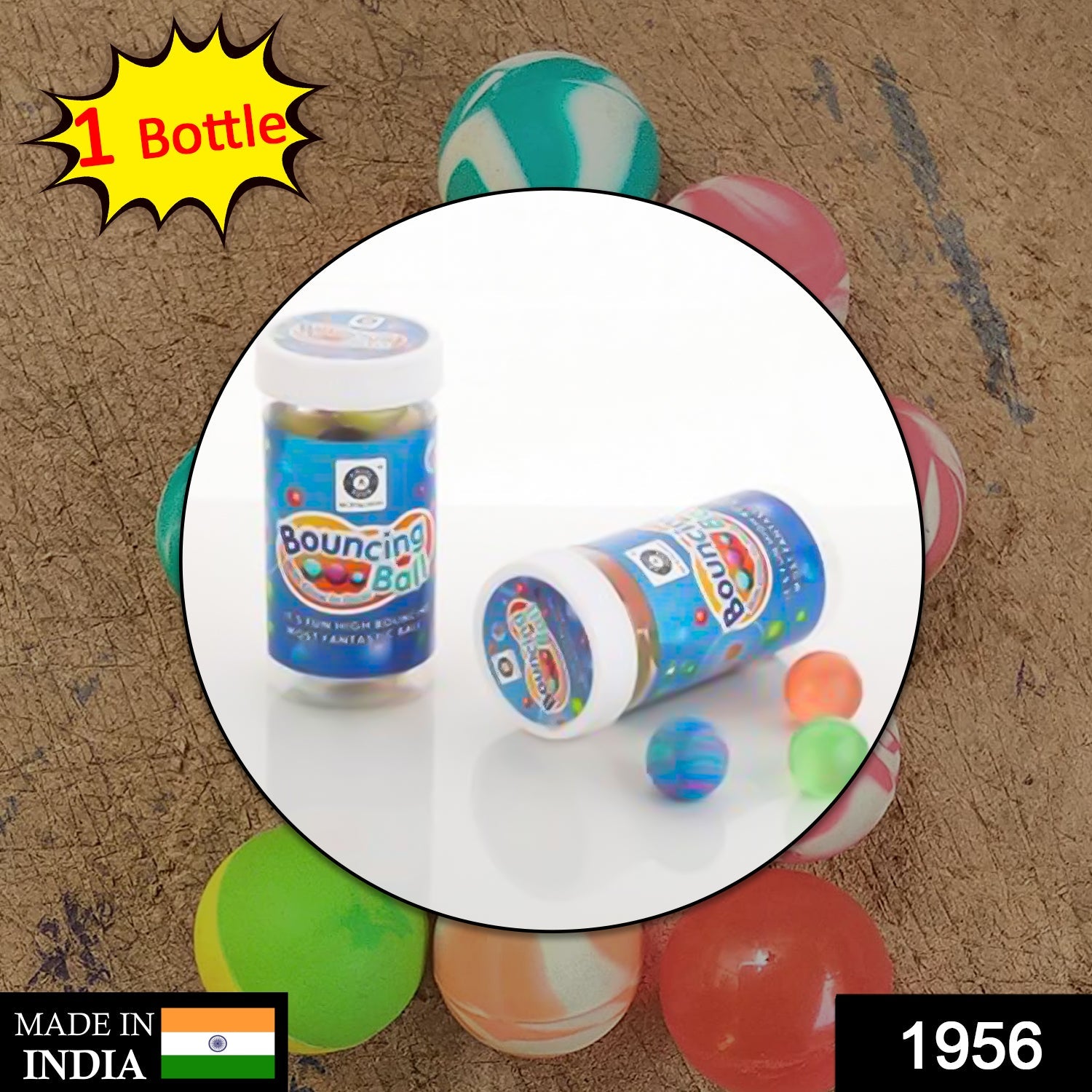 Set of 14 colorful Wukusy Crazy Bouncy Jumping Balls for kids, featuring vibrant rubber toys perfect for outdoor play and fun.
