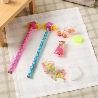 Wukusy fun candy design pencil set with colorful accessories, includes multiple pencils and decorative office supplies.