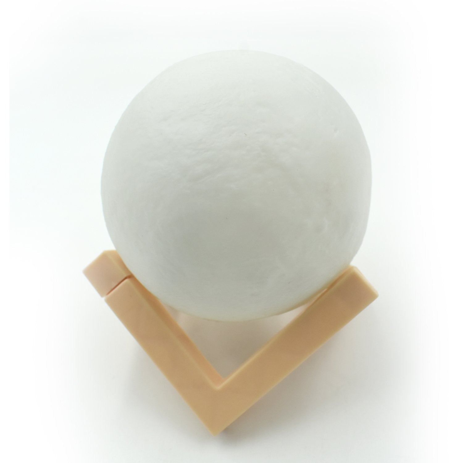 Wukusy 3D Power Moon Lamp with touch control, showing a realistic moon design with adjustable brightness on a dark background.