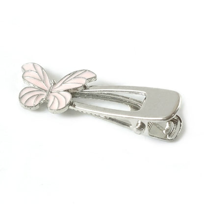 Metal hair clip with butterfly design by Wukusy, featuring a sleek, shiny butterfly motif for stylish hair accessory.