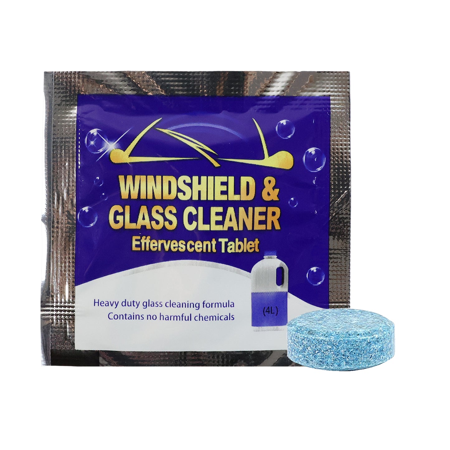Wukusy car wiper detergent effervescent tablets in a pack of 10, designed for cleaning vehicle windshield wipers effectively.