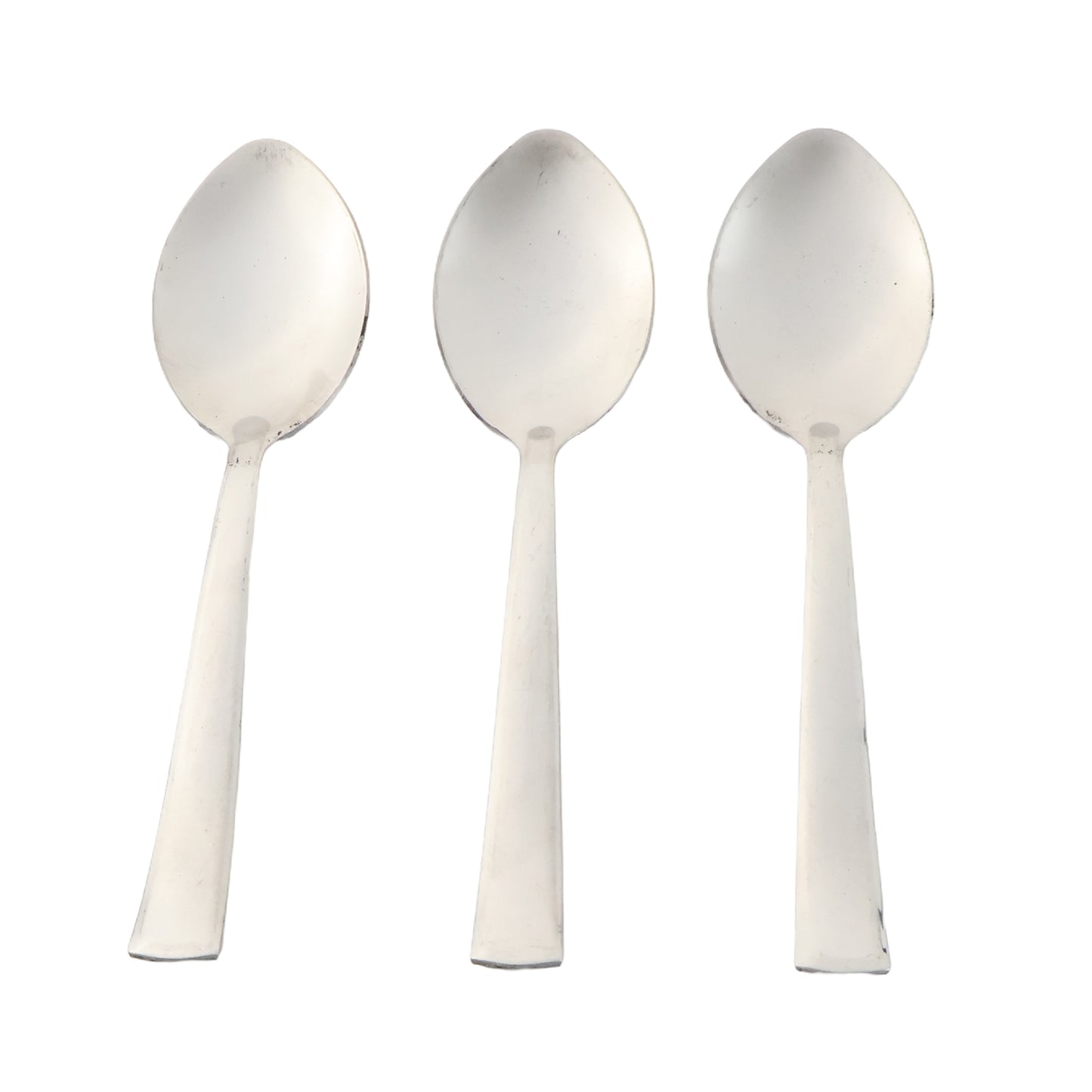 Set of three Wukusy everyday dining spoons for home and kitchen use, featuring sleek stainless steel design and comfortable handles.