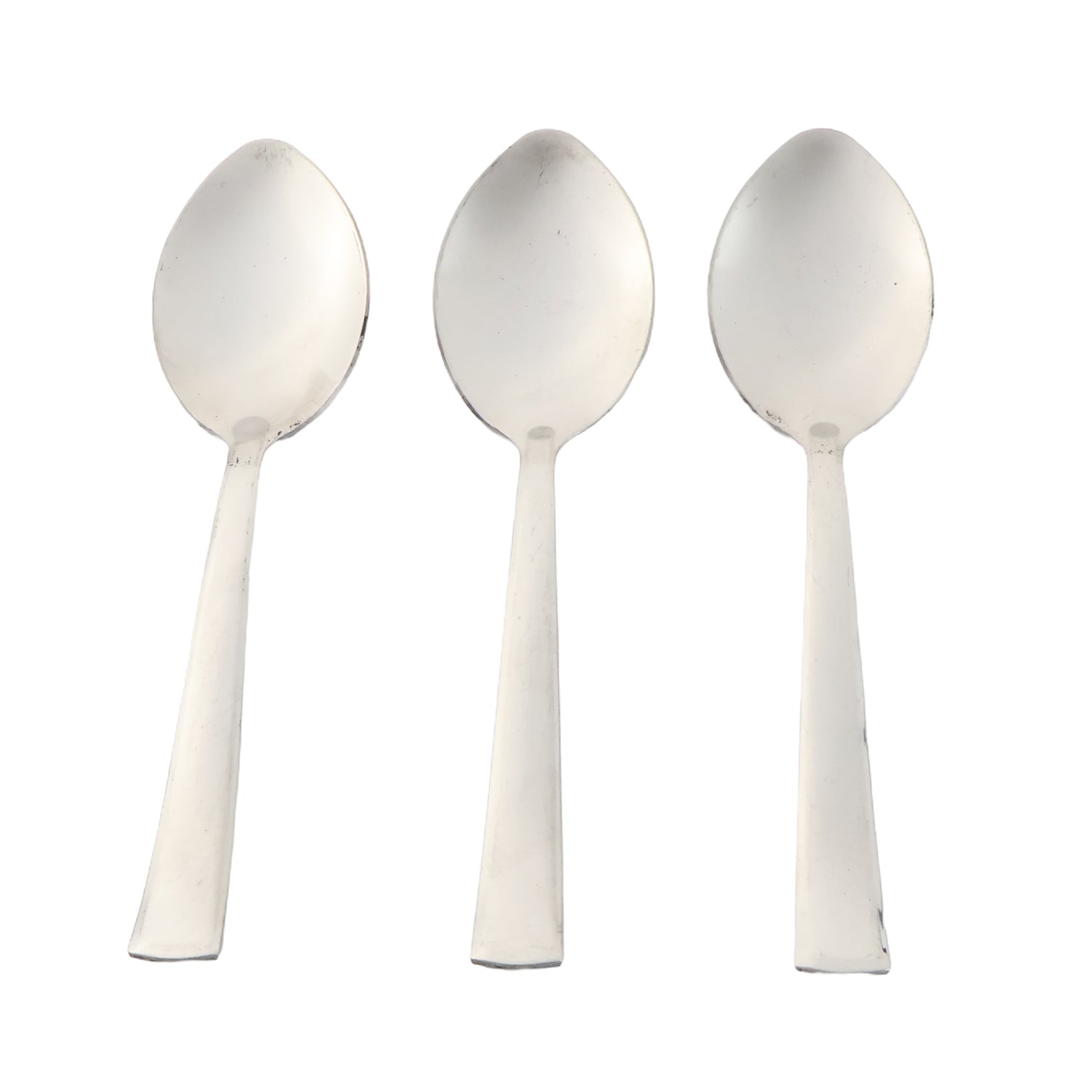 Set of three Wukusy everyday dining spoons for home and kitchen use, featuring sleek stainless steel design and comfortable handles.