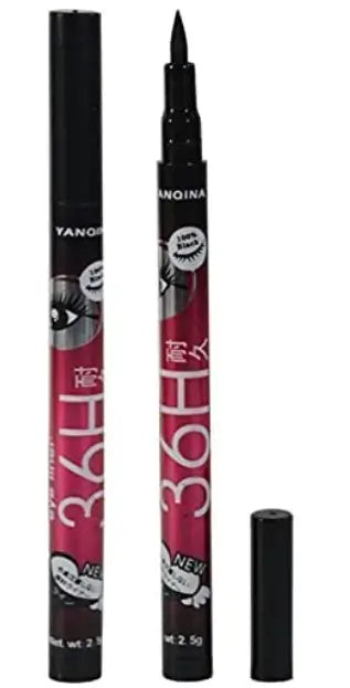 Set of five waterproof eyeliner, mascara, eyebrow pencil, and kajal from ekom for all beauty needs, displayed in the image.